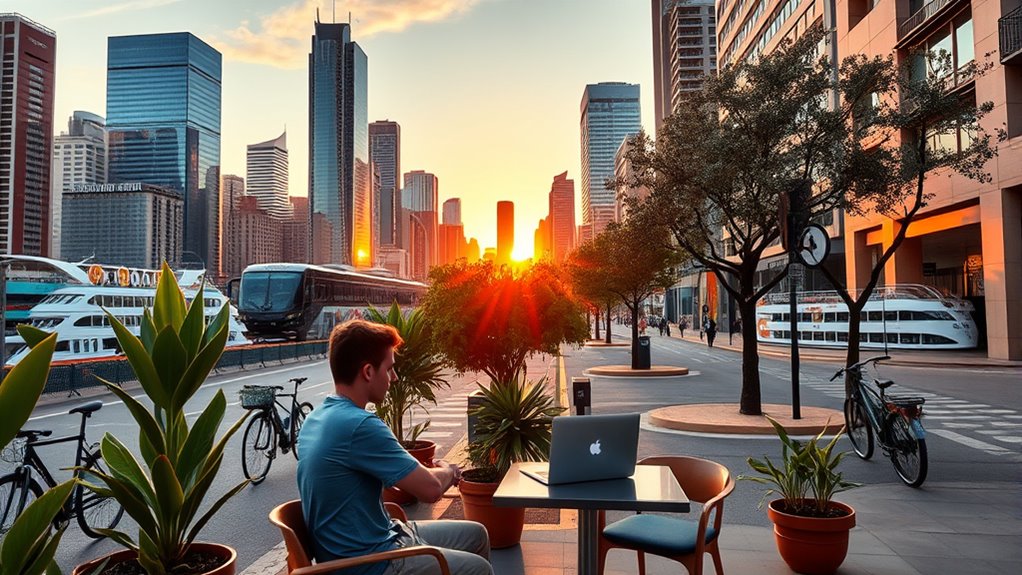 vibrant connected urban lifestyle