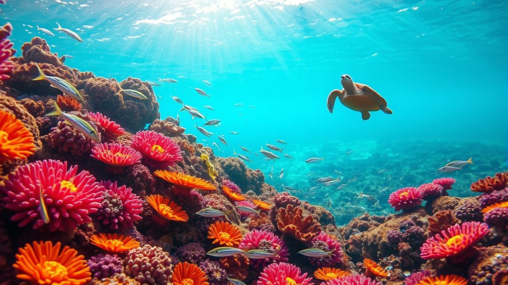 vibrant coral reef ecosystem