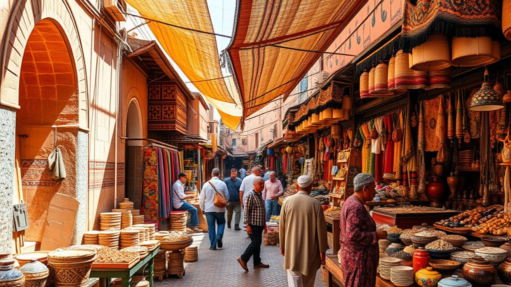 vibrant market exploration and bargaining