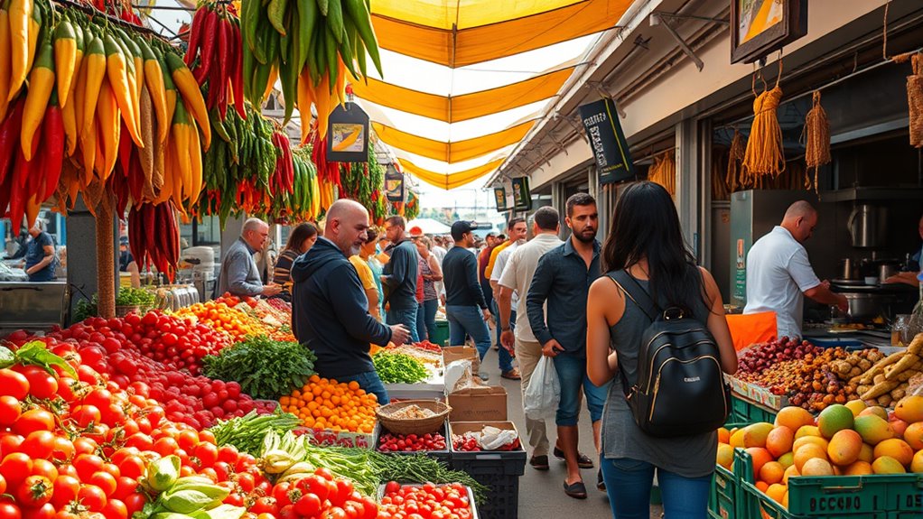vibrant markets showcase diverse sustainable flavors