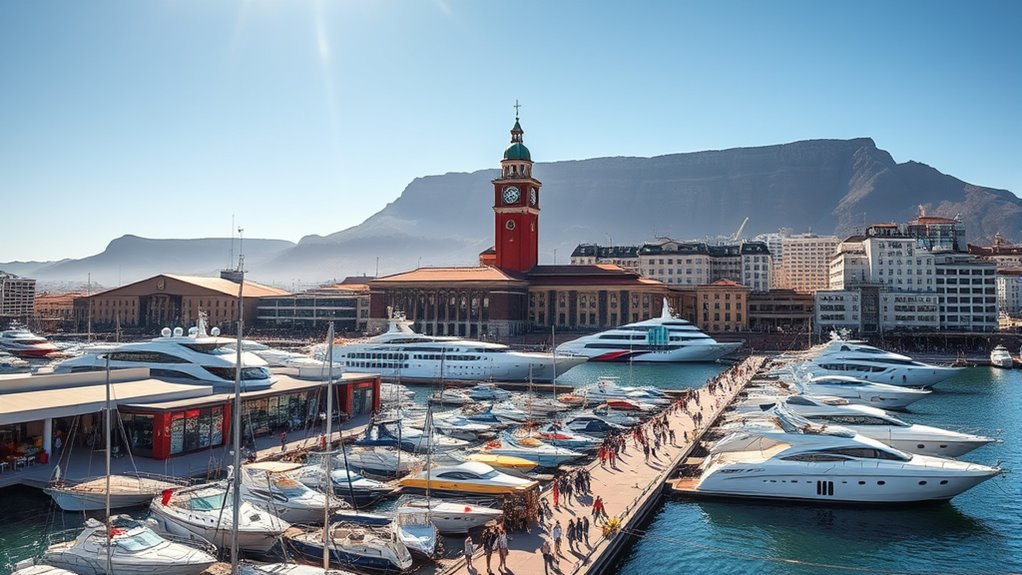 vibrant waterfront shopping dining