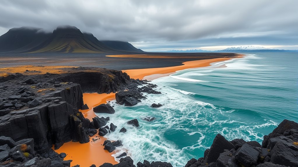 volcanic coastlines and beaches