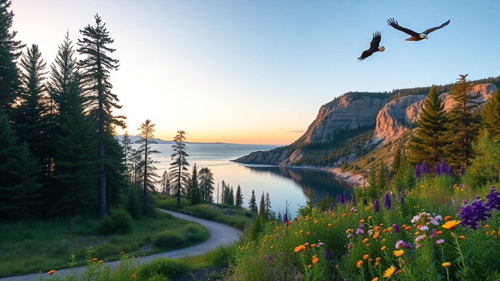 waterfalls camping wildlife family