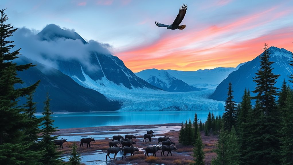 wildlife glaciers and northern lights