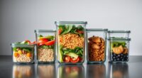 top glass food storage
