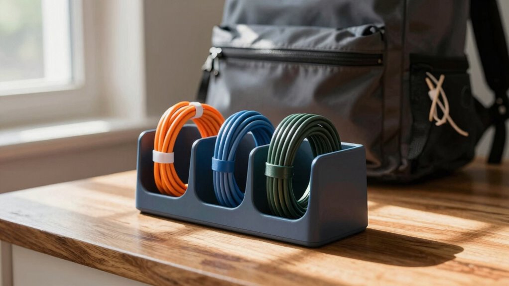 backpack cable organization solution