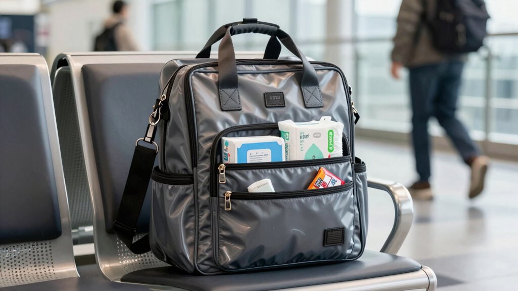 essential airport diaper bag features