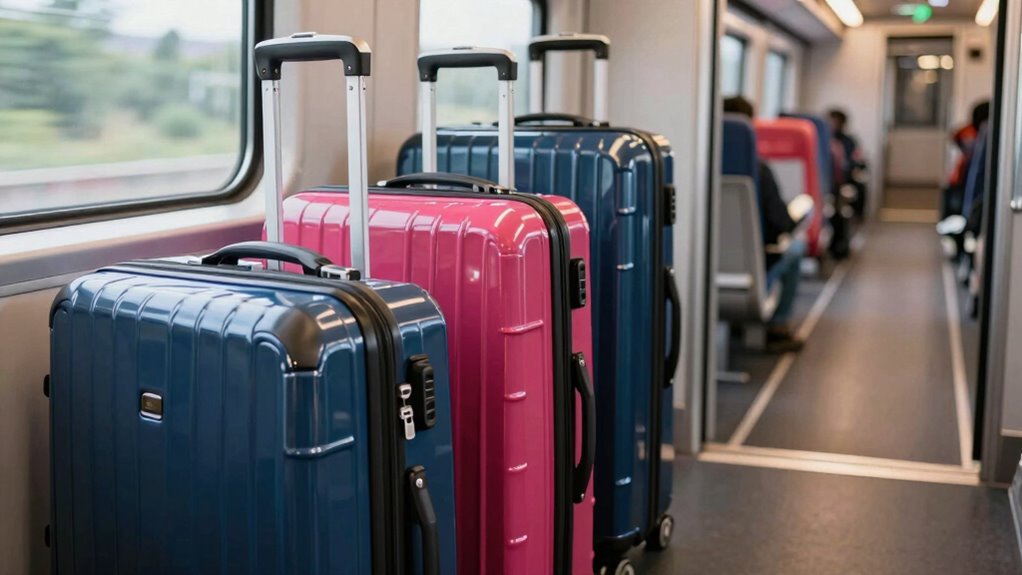 lightweight organized train luggage