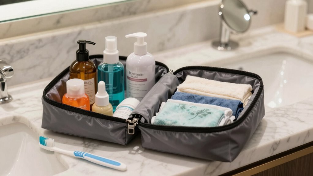 travel friendly toiletry bag features
