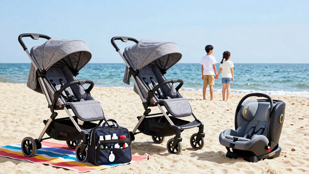 traveling light with baby