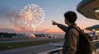 Firework Strike Delta Flight 1076