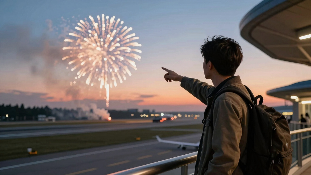Firework Strike Delta Flight 1076